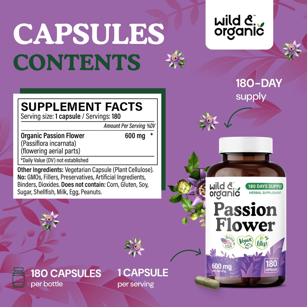 Calming mood support Passiflora incarnata capsules image