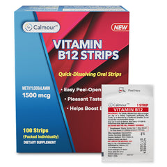 Calmour Vitamin B12 Strips 100 pack, front view