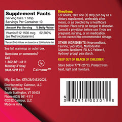 Nutrition label of Calmour Vitamin B12 Strips