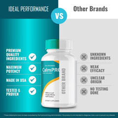 Calmpro5 bottle with nerve wellness branding