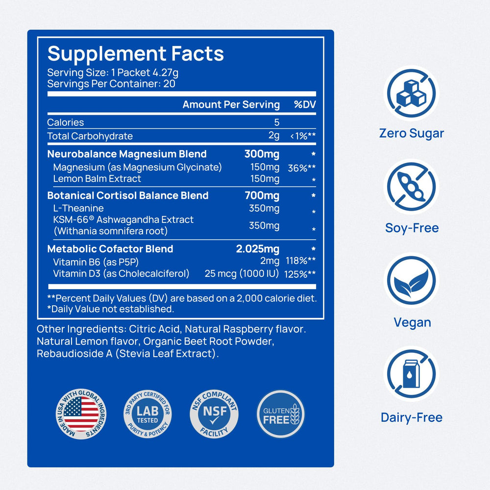 CalmTrio Raspberry Lemon 20-count box packaging