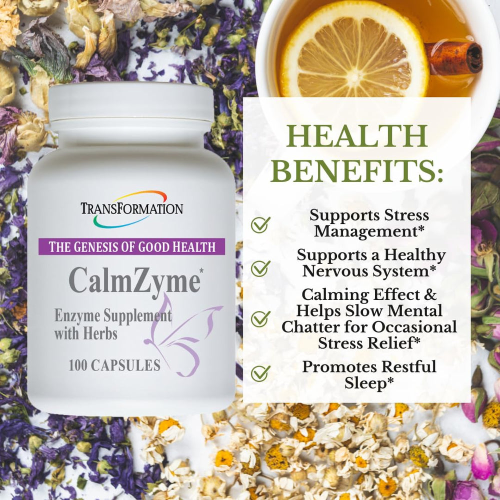 CalmZyme dosage instruction: take one capsule between meals or before bed
