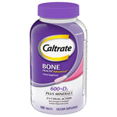 Caltrate 600 Plus D3 Plus Minerals bottle label close-up
