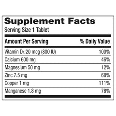 Graphic highlighting vitamin D3 dosage on Caltrate packaging