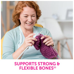 Close-up of Caltrate Gummy Bites gummies in Black Cherry flavor