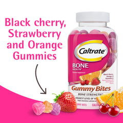Bottle of Caltrate Gummy Bites with Strawberry flavor (50 count)