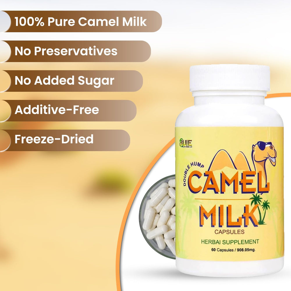 Calcium carbonate enriched camel milk capsules for bone health