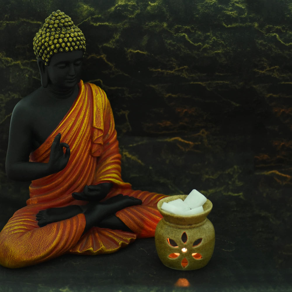 Pooja/Havan altar featuring camphor blocks
