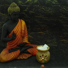 Pooja/Havan altar featuring camphor blocks