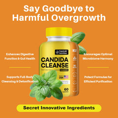 Gummies containing oregano leaf, caprylic acid and wormwood