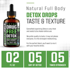 Liver and gut detox concept with detox drops and bottle