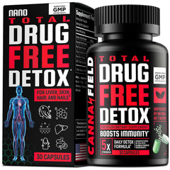 CANNA FIELD Total Detox and Liver Cleanse bottle with USA-made label