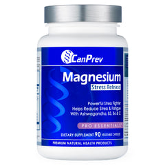 CanPrev Magnesium Bisglycinate with Ashwagandha bottle label – 90 vegan capsules