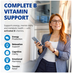 Close-up of CanPrev Synergy B Complex label