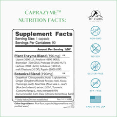 CapraZyme enzyme blend with amylase, lipase, bromelain, and protease