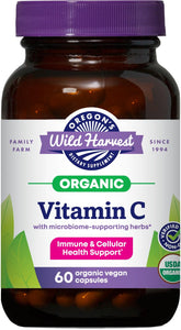 Capsules with Vitamin C by Oregon's Wild Harvest in bottle - organic Amla source