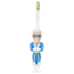Captain Cavity toothbrush toy close-up