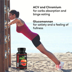 Ingredients include ACV, glucomannan and chromium in Carb Matrix