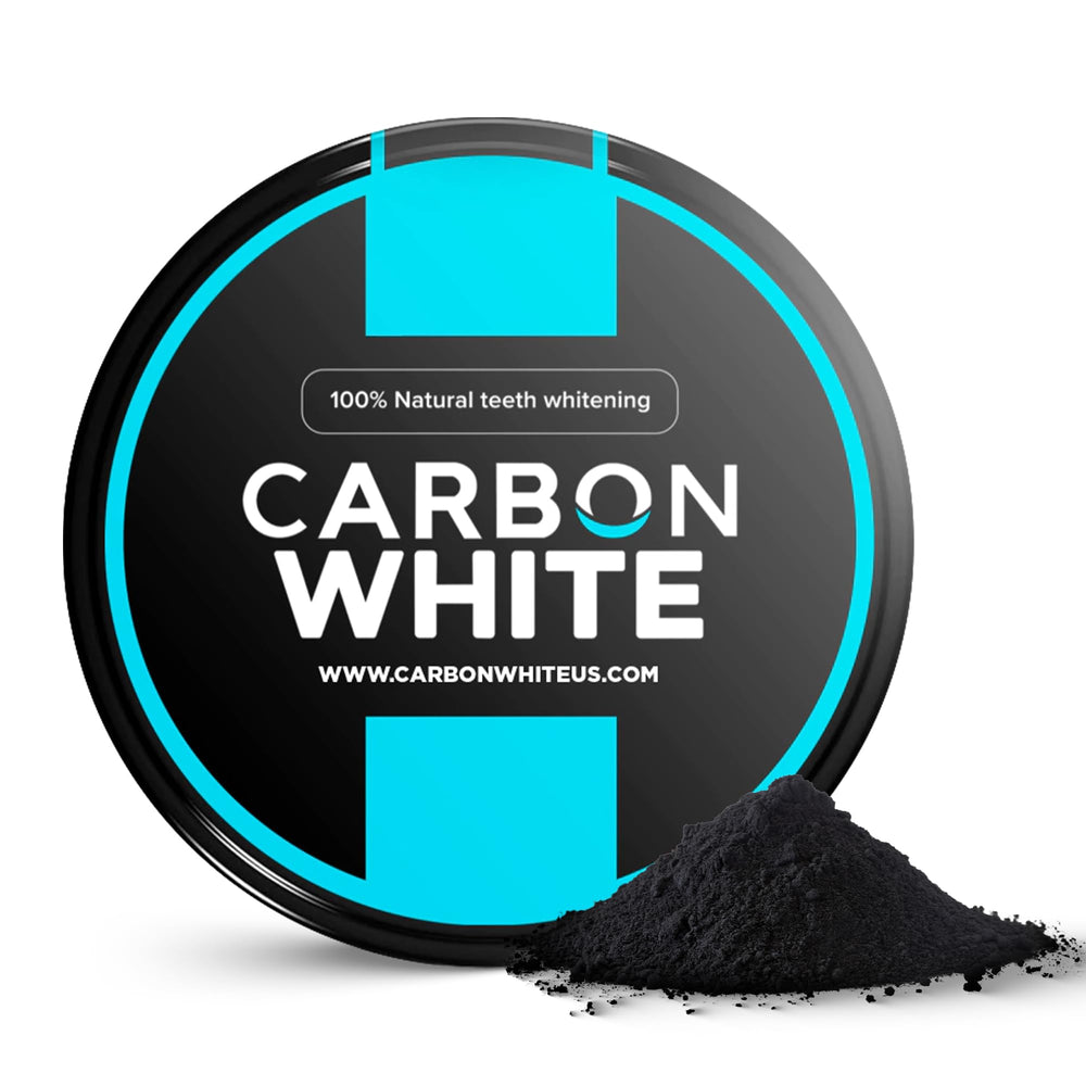 CARBON WHITE Teeth Whitening Powder in 30g jar