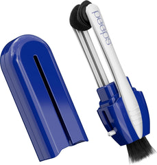 Peeps Glasses Cleaner bottle with blue injected color and microfiber pad
