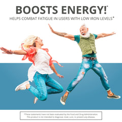 Close-up of carbonyl iron 65 mg tablet with vitamin C