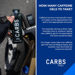 Carbs Fuel caffeinated original label closeup shows no preservatives.