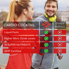 Apple, grape and tart cherry juice blend in Cardio Cocktail