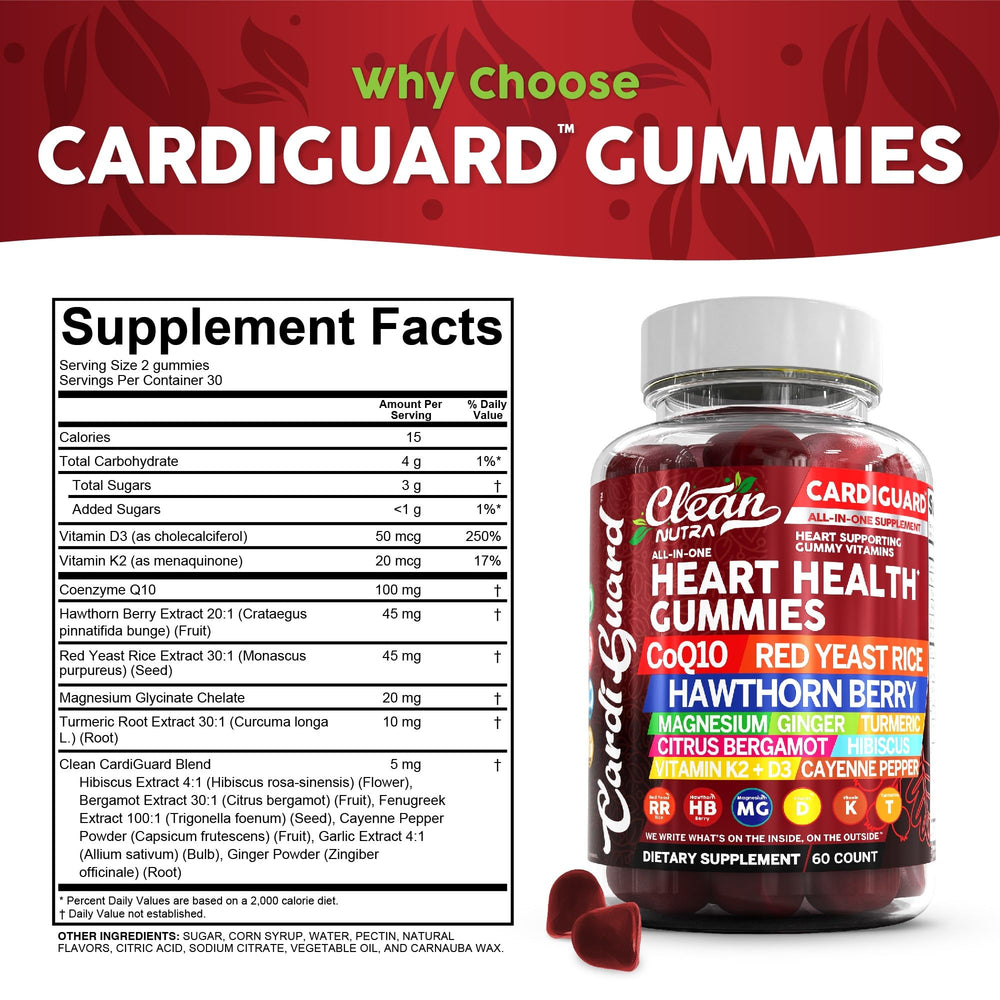 Gummies featuring CoQ10, hibiscus, ginger, turmeric and citrus bergamot