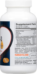 Nutrition facts panel for Cardiotabs Omega-3 + Vitamin D3