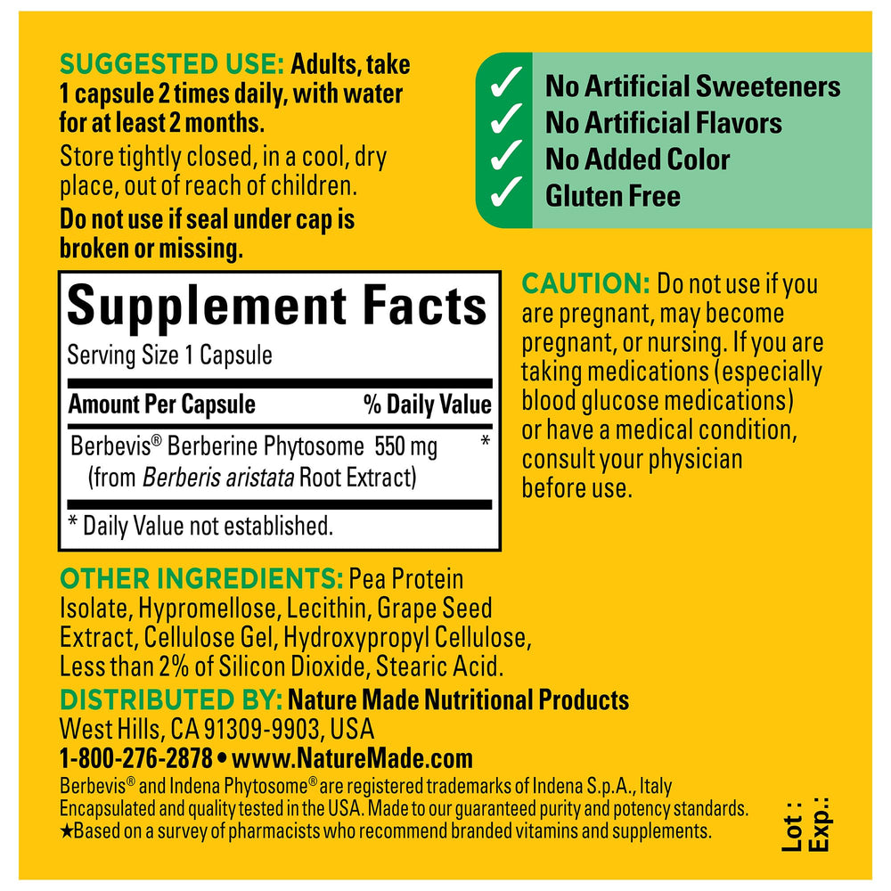 Illustration of cardiovascular health benefits of berberine phytosome