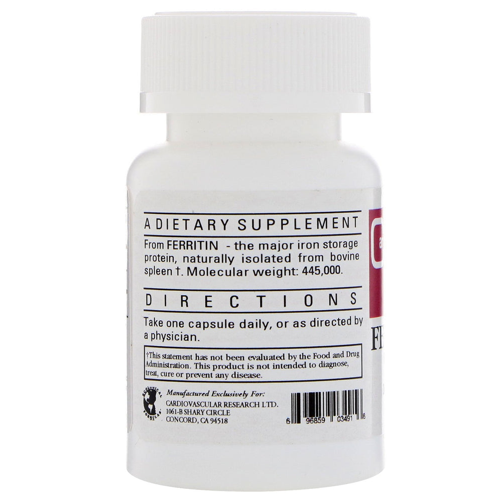 Non-GMO iron supplement ferritin capsules