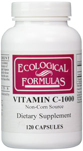 Bottle of Cardiovascular Research Vitamin C-1000 capsules, 120 count
