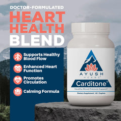 Carditone ingredients displaying Rauwolfia and Arjuna herbs