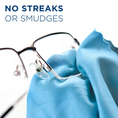 Six premium microfiber cloths with cleaning wipes arranged