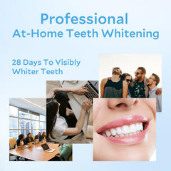 Mint-flavored whitening strips ready for use