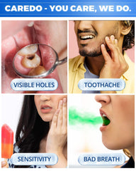 Graphic highlighting hydroxyapatite-based cavity reversal concept