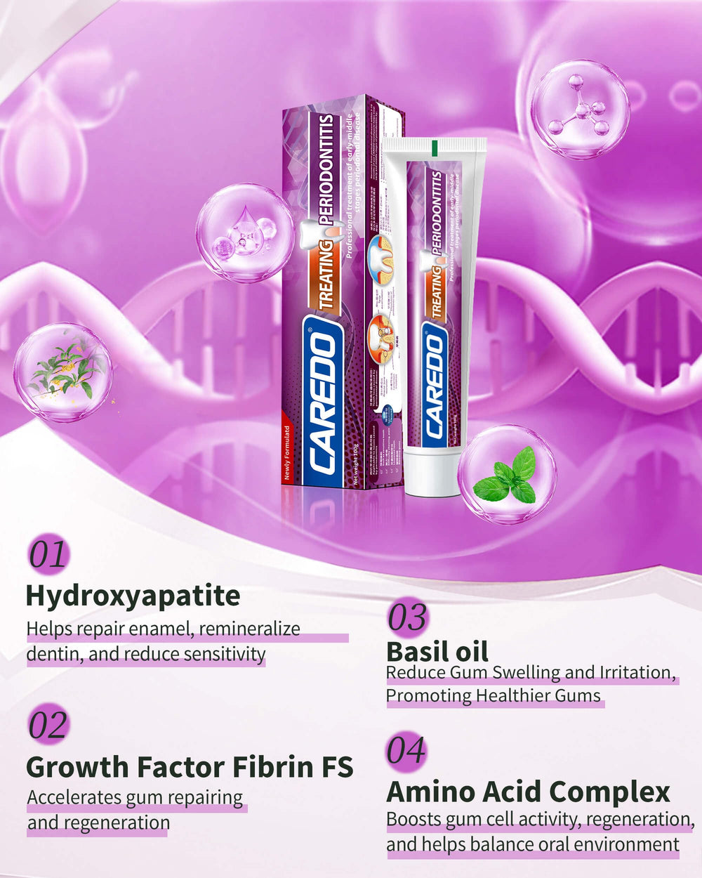 Hydroxyapatite enamel protection illustration