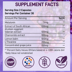 Close-up of CareGem melatonin gummies with Ashwagandha and L-Theanine