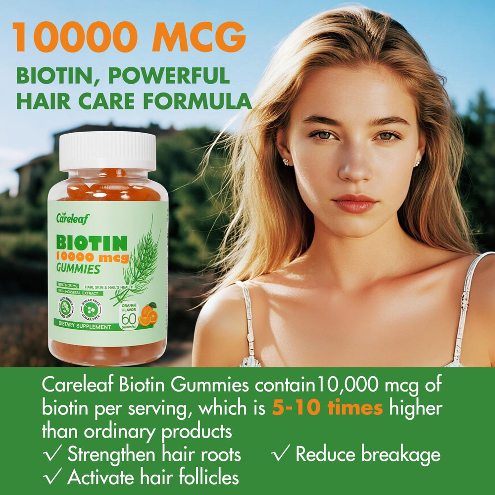 Close-up of orange-flavored Biotin Gummies