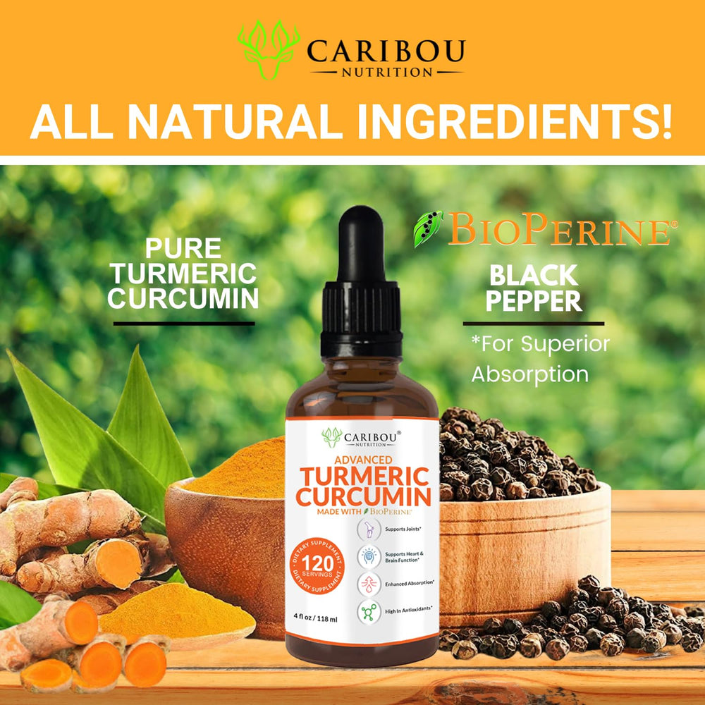 Caribou Nutrition liquid turmeric curcumin 2-month supply