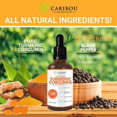 Caribou Nutrition liquid turmeric curcumin 2-month supply