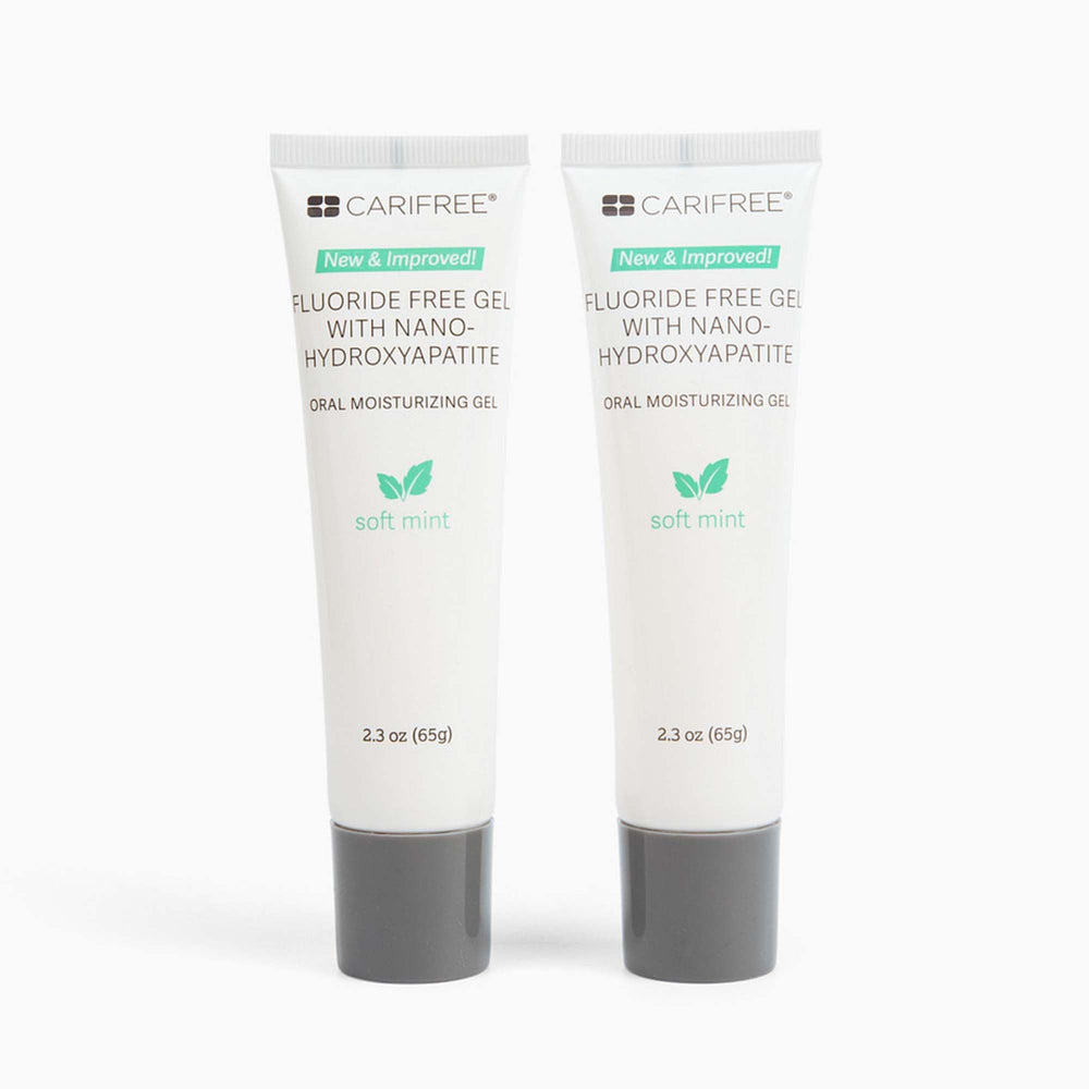 CariFree Fluoride Free Gel Mint front view with 2.3 oz tubes in a pack