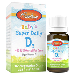 Carlson Baby's Super Daily D3 bottle and label