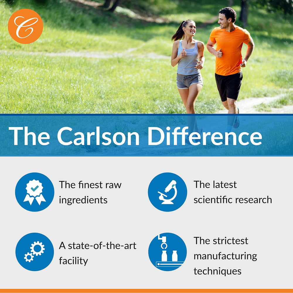 Carlson Cal-600 softgel pills ready for daily calcium intake
