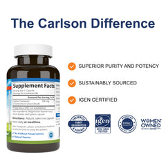 Close-up of Carlson Ceylon Cinnamon 500 mg capsule