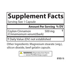 Lifestyle image of cinnamon supplement on a table