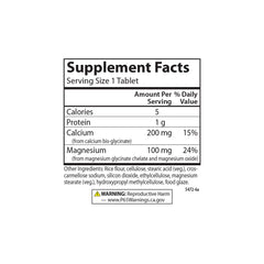 Carlson Chelated Cal-Mag pouring tablets demonstrates simple daily dosing.