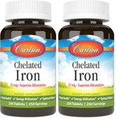 Carlson Chelated Iron 27mg bottle - front view