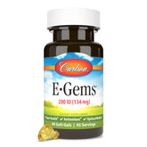 Carlson E-Gems Vitamin E 200 IU bottle label close-up