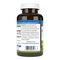 Close-up of E-Gems soft gels capsules